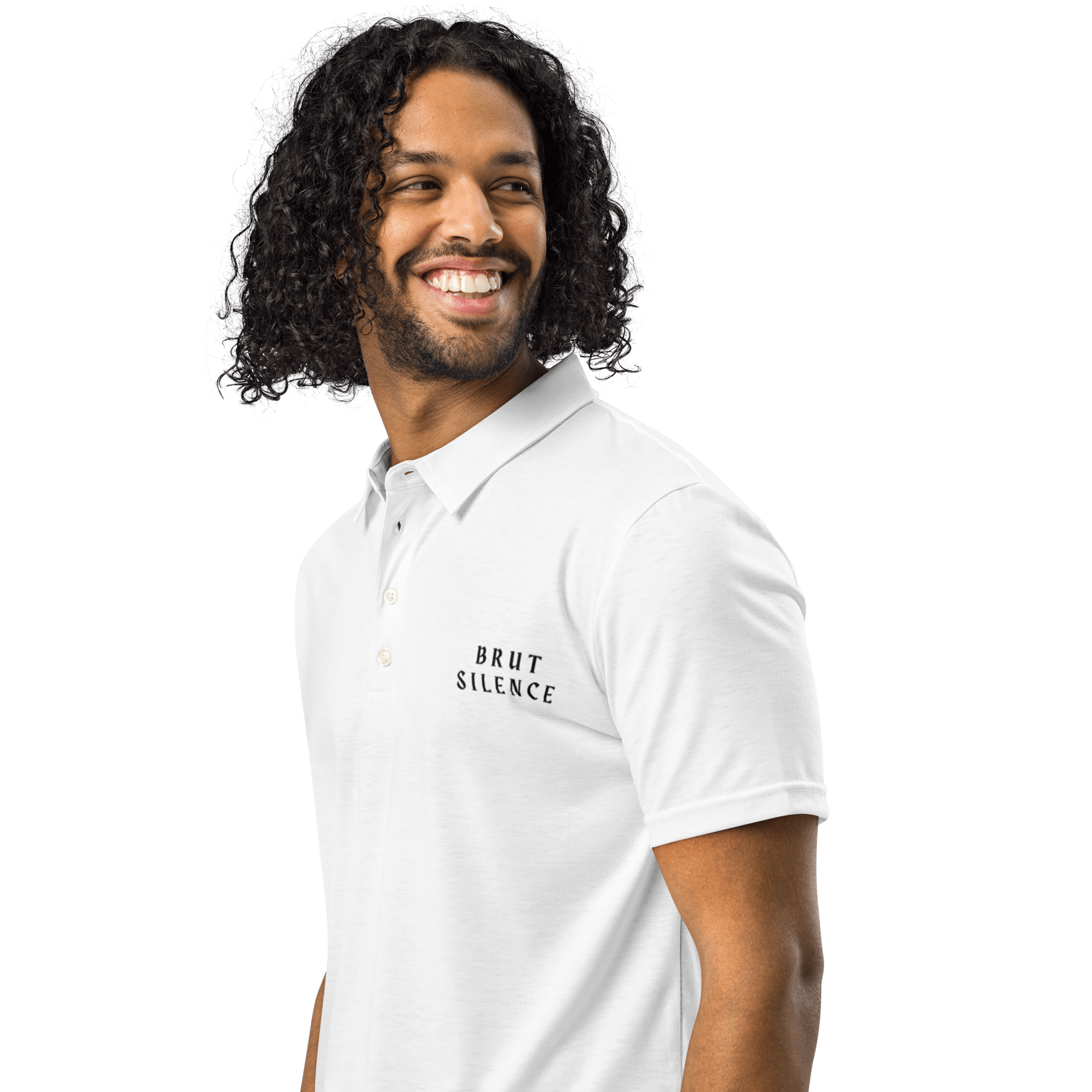 Men’s Slim Fit Polo – Breathable Classic Collar Shirt - Brut Silence