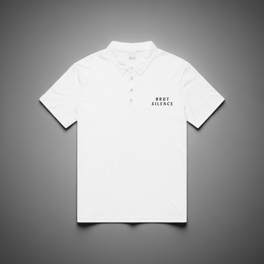 Men’s Slim Fit Polo – Breathable Classic Collar Shirt - Brut Silence