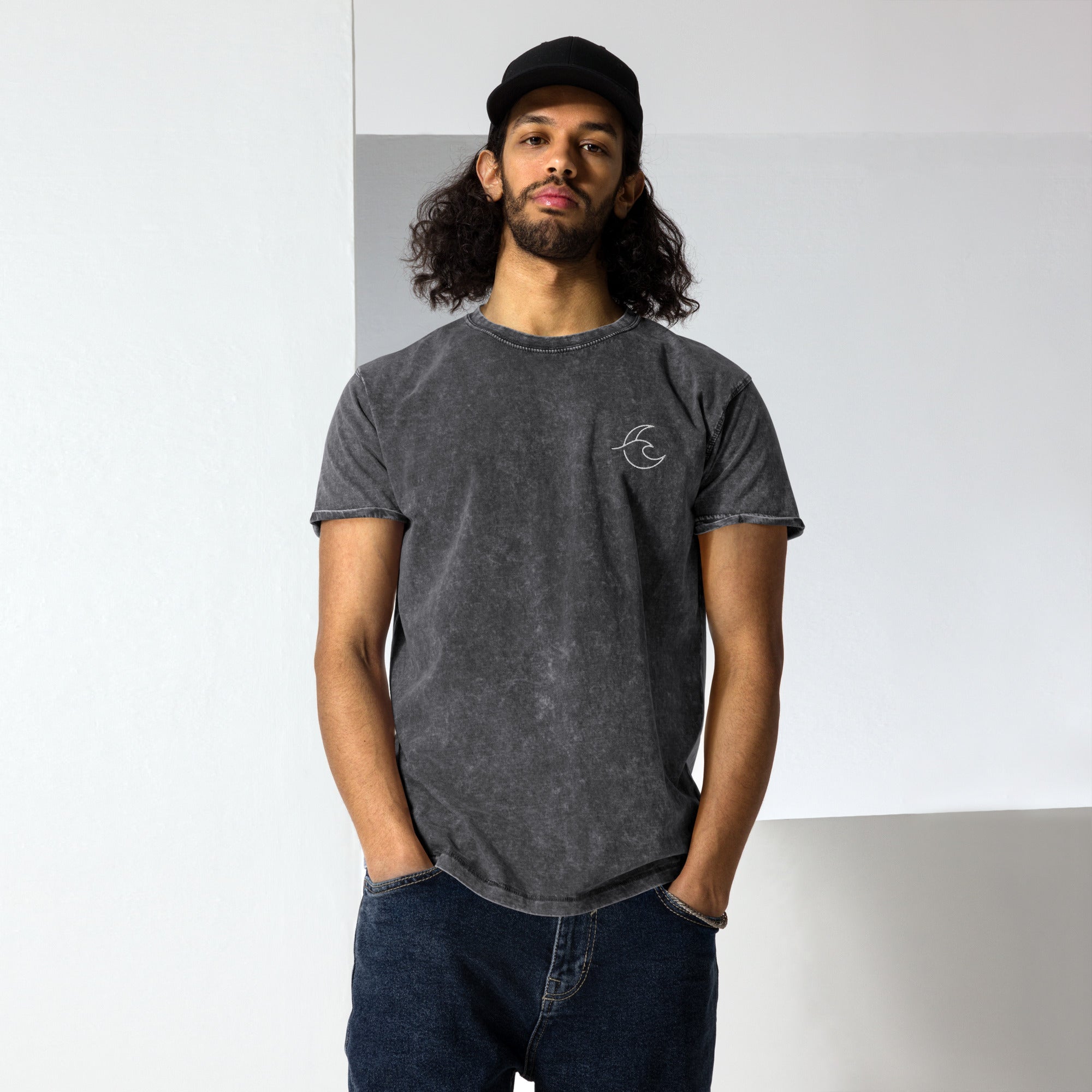Minimalist Denim T-Shirt – BRUT SILENCE - Brut Silence