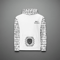 Unisex Cotton Hoodie – Manuscript Print - Brut Silence