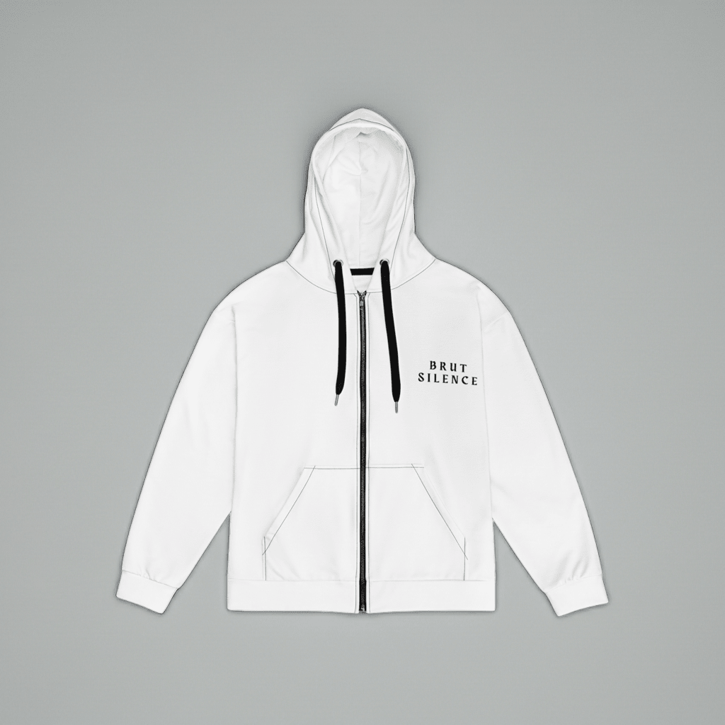 Unisex Zip Hoodie – Sustainable, Soft & Relaxed Fit - Brut Silence